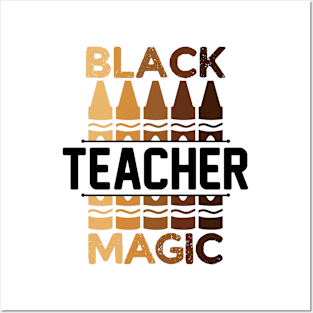 Black Teacher Magic Posters and Art